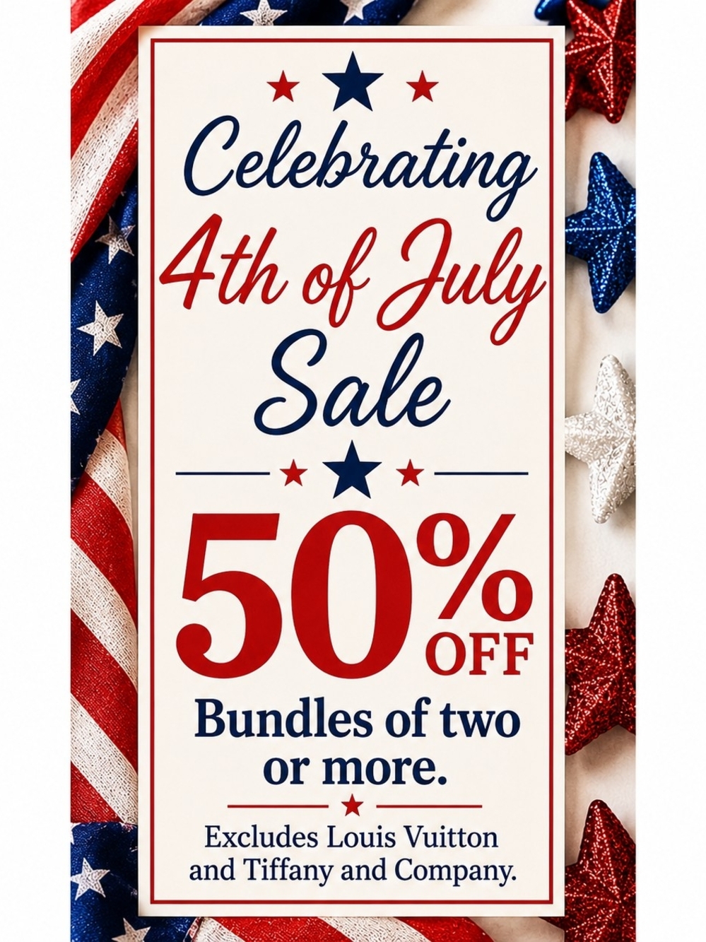 🇺🇸 4th of July Blowout Sale | 50% OFF Bundles of 2+ Items | Limited Time! 🎆